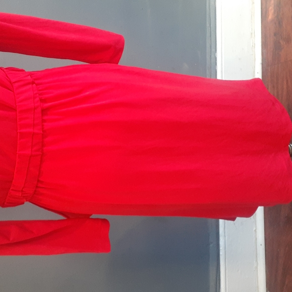 Eliza j women's red faux wrap dress size 4p - Picture 12 of 17
